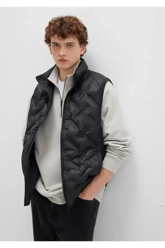 Qora Puffer Jilet - 1