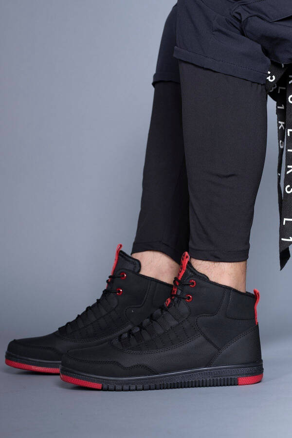 Qora Qizil Erkaklar Sneaker Bot 00122262 - 12