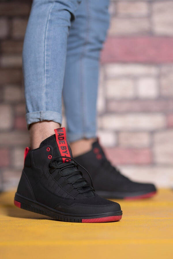 Qora Qizil Erkaklar Sneaker Bot 00122262 - 13