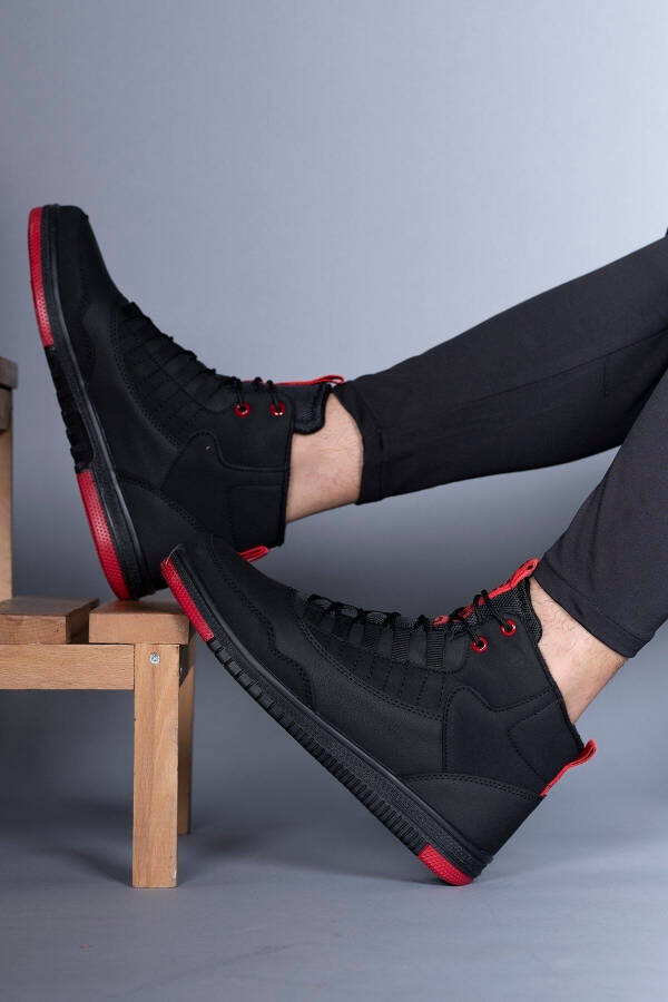 Qora Qizil Erkaklar Sneaker Bot 00122262 - 14