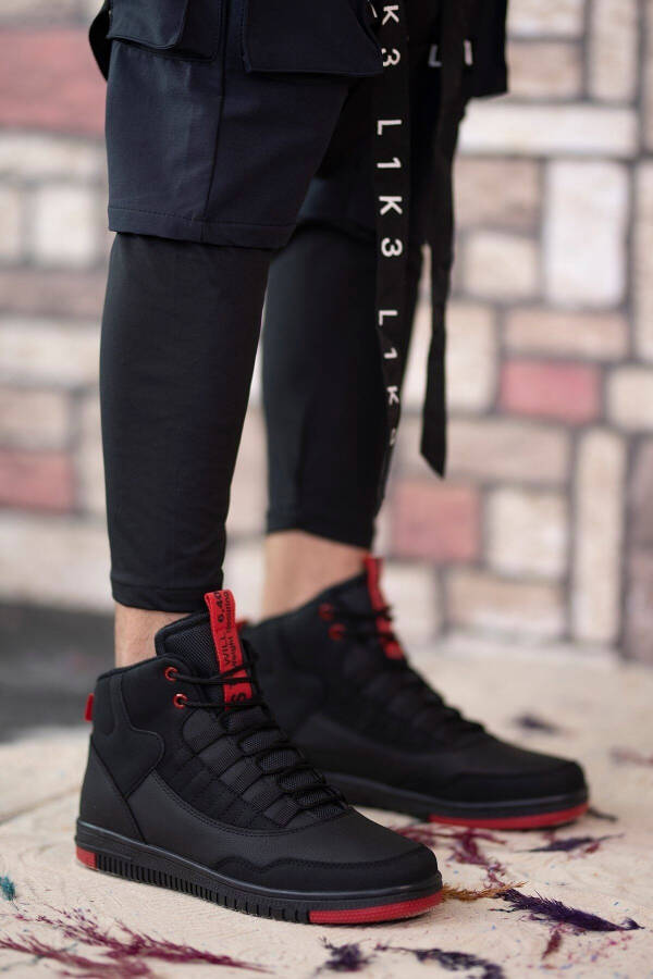 Qora Qizil Erkaklar Sneaker Bot 00122262 - 16