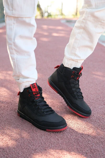 Qora Qizil Erkaklar Sneaker Bot 00122262 - RICCON