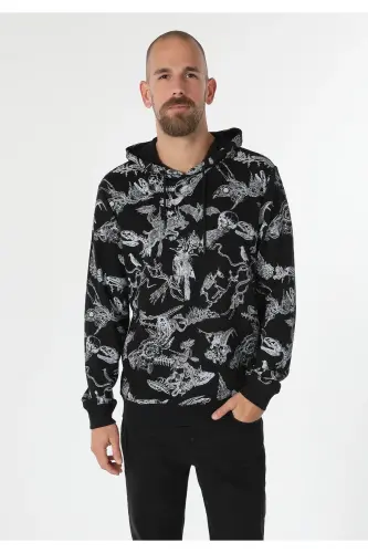 Qora Rangli Kaputli Erkaklar Ko'ylagi (Cl1061533) - 4