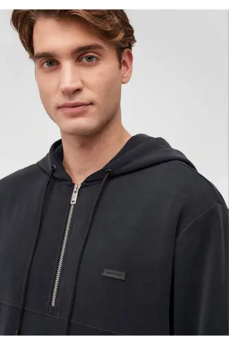 Qora rangli kaputli svitshot 0S10209-71379 - 5