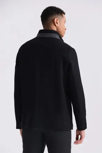 Qora Regular Fit Hakim Yoqali Jun Blazer - 4
