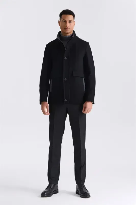 Qora Regular Fit Hakim Yoqali Jun Blazer - 2