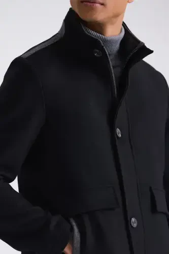 Qora Regular Fit Hakim Yoqali Jun Blazer - 3