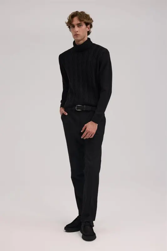 Qora Regular Fit mato shim - 2