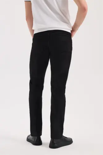 Qora Slim Fit 5 cho'ntakli sport shim - 4