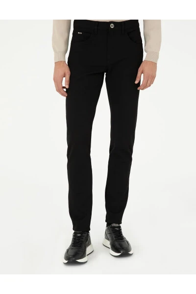Qora Slim Fit Kanvas Shimlar - PIERRE CARDIN (1)
