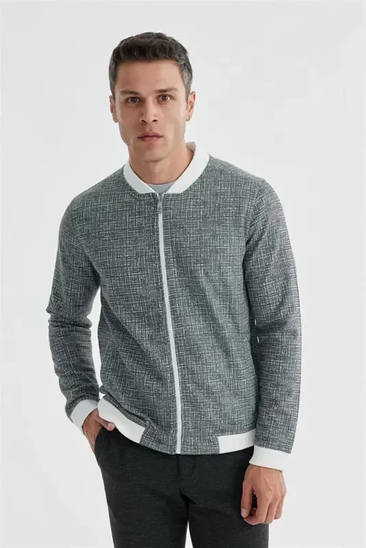 Qora Slim Fit Paxta Kolledj Demi-mavsum Paltosi - 2