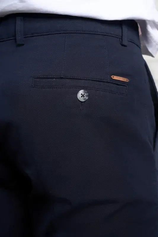 Qora Slim Fit Tor Kesimli Yon Cho'ntak Bog'ichli Jogger Erkak Shim - 4