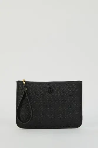 Qora somon ayollar portfeli va klatch sumkasi 05PO23Y1713-Somon qora - PIERRE CARDIN (1)