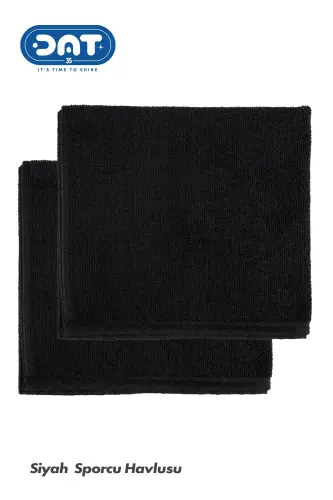 Qora Sportchi Mashg'ulot Sochig'i Mikrofiber Sport Zali Fitness Boks Tennis Antibakterial Sport Sochig'i 48x90sm - 4