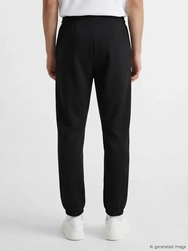 Qora standart qolip erkaklar uchun jogger sport andaki - Qora - 3