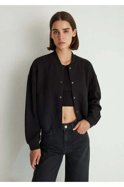 Qora svitshot 1S10172-900 - MAVI