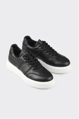 Qora teri ayol sport poyabzali - Qora - ELLE SHOES (1)