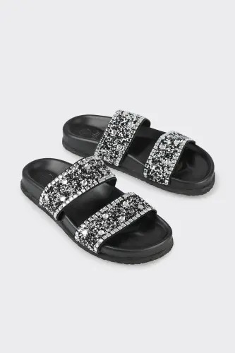 Qora teri ayollar uchun terlik - ELLE SHOES (1)