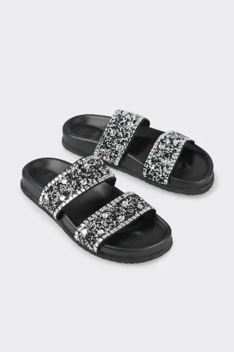 Qora teri ayollar uchun terlik - ELLE SHOES (1)