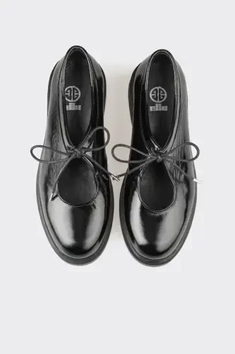 Qora teri ayollik poshnali poyafzal - 4