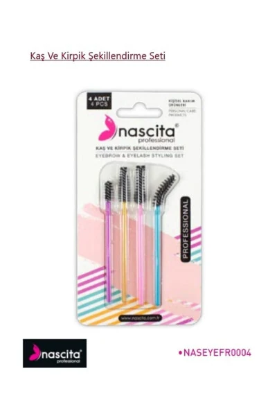 Qosh va kirpik shakllantirish to'plami 4 dona qosh maskara cho'tkasi Naseyefr0004 - NASCITA