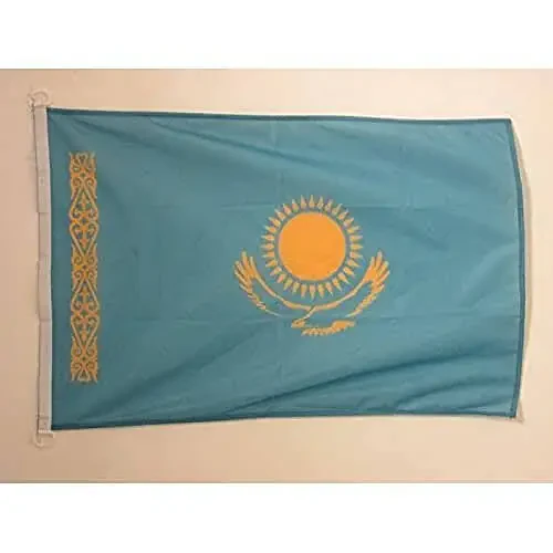 Qozog'iston Dengiz Bayrog'i 18'' x 12'' - Qozog'iston bayroqlari 30 x 45 sm - Qayiq uchun Bayroq 12x18 dyuym - AZ FLAG - 1