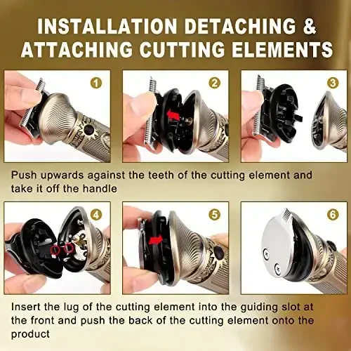 Qreeyx Beard Trimmer Kit for Men - Professional 6 in 1 Hair Clipper Trimmer, Cordless Multi Groomer, Mens Grooming Kit for Beard, Face, Body Nose Electric Razor with Travel Case as Gifts for Him - 6