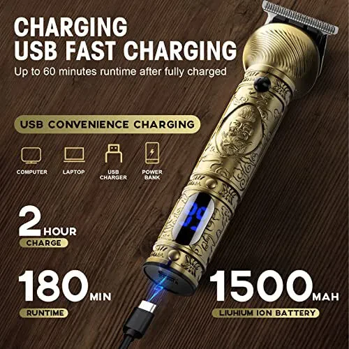 Qreeyx Beard Trimmer Kit for Men - Professional 6 in 1 Hair Clipper Trimmer, Cordless Multi Groomer, Men's Grooming Kit for Beard, Face, Body Nose Hair Facial, Electric Razor as Gifts for Him - 4