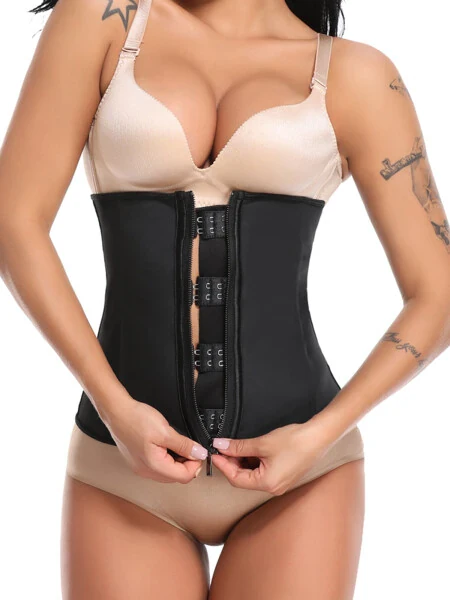 QRIC Women's Underbust Latex Sport Girdle Waist Trainer Corsets Boned Body Shaper- - Modazone