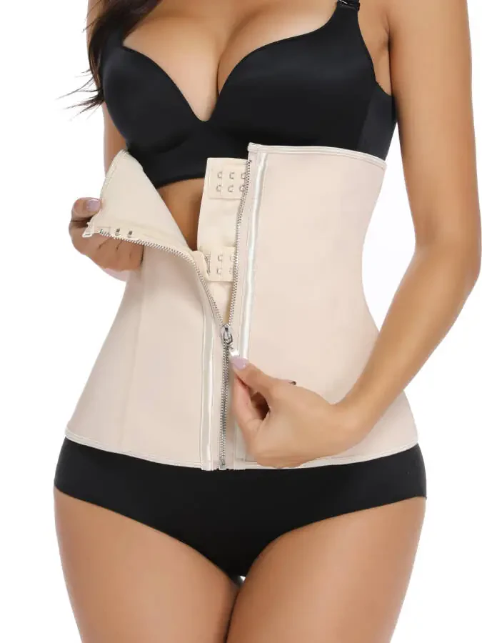 QRIC Women's Underbust Latex Sport Girdle Waist Trainer Corsets Boned Body Shaper - 1