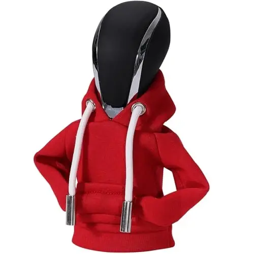 QTZFKFLHD Gear Shift Hoodie, Funny Gear Shift Knob, Universal Car Shift Knob Hoodie, Mini Hoodie for Car Shifter, Automotive Interior Novelty Accessories Decorations, Car Accessories and Decorations - 1