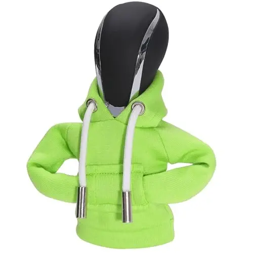 QTZFKFLHD Gear Shift Hoodie, Funny Gear Shift Knob, Universal Car Shift Knob Hoodie, Mini Hoodie for Car Shifter, Automotive Interior Novelty Accessories Decorations, Car Accessories and Decorations 