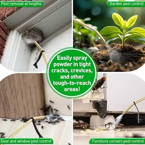 Qualirey диатомит тупроғи кукунчаси, боғ кукунчаси диспенсери узун металл трубкаси билан, лампочкали кукунчаси, уй кукунлари учун ҳашарот кукунчаси, органик боғдорчилик учун қишлоқ хўжалиги маҳсулоти - 6