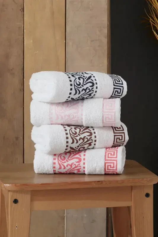 Qualita By Italiano Set of 4 Hand & Face Towels, 50x90 Cm - 3