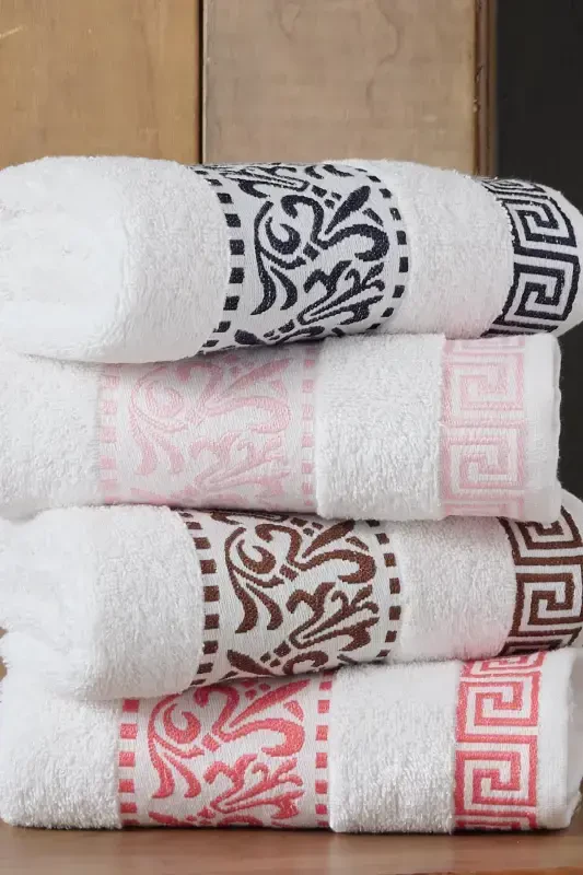Qualita By Italiano Set of 4 Hand & Face Towels, 50x90 Cm - 4