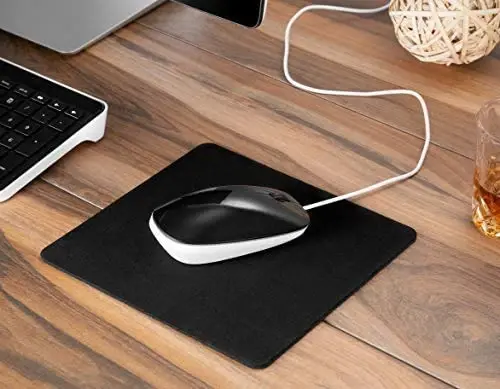 Quality Selection Comfortable Superb Mouse Pad for Home, Office & Gaming, Non-Slip Rubber Base Mousepad, Mouse Pads Compatible with Optical, Laser, Wired & Wireless Mouse for Computer & Laptop, Black - 4