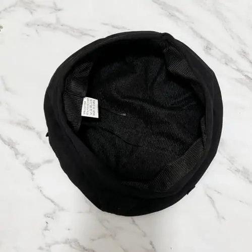 QUANNICE Women Flower Embroidery Beret Hat Denim Beret French Style Artist Beret Cap - 5