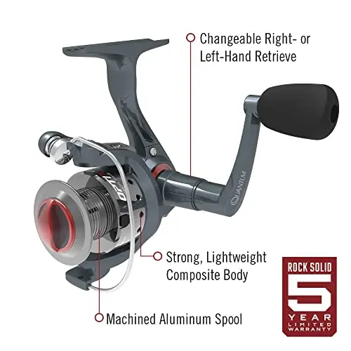 Quantum Optix Spinning Fishing Reel, 4 Bearings (3 + Clutch), Anti-Reverse with Smooth, Precisely-Aligned Gears, Clam Packaging - MODAZONE (1)