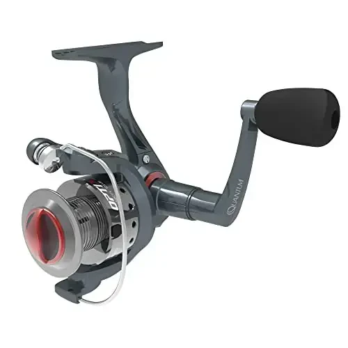 Quantum Optix Spinning Fishing Reel, 4 Bearings (3 + Clutch), Anti-Reverse with Smooth, Precisely-Aligned Gears, Clam Packaging - MODAZONE