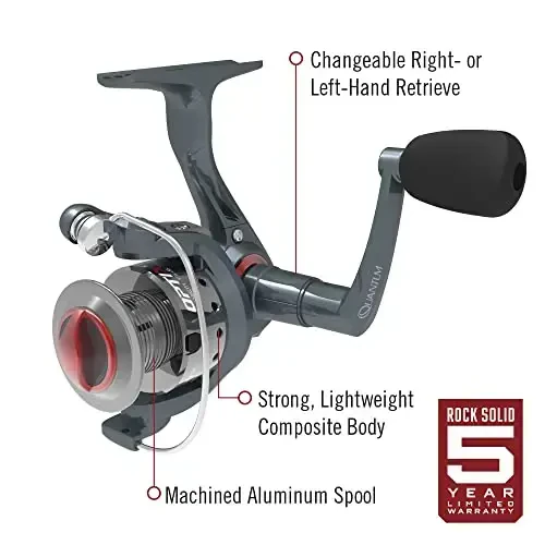 Quantum Optix Spinning Fishing Reel, 4 Bearings (3 + Clutch), Anti-Reverse with Smooth, Precisely-Aligned Gears, Clam Packaging - 2