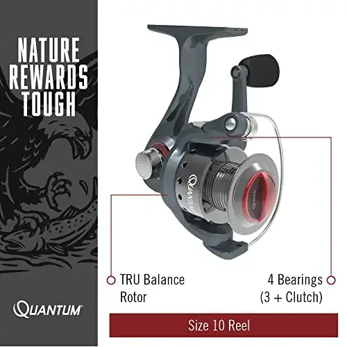 Quantum Optix Spinning Fishing Reel, 4 Bearings (3 + Clutch), Anti-Reverse with Smooth, Precisely-Aligned Gears, Clam Packaging - 3