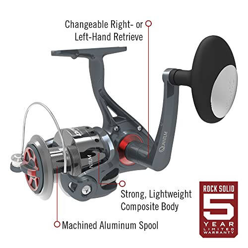 Quantum Optix Spinning Fishing Reel, 4 Bearings (3 + Clutch), Anti-Reverse with Smooth, Precisely-Aligned Gears, Clam Packaging - 2