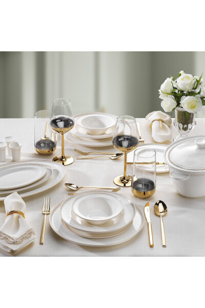 Queen Classy Bone Dinner Set 60 Pieces - 1