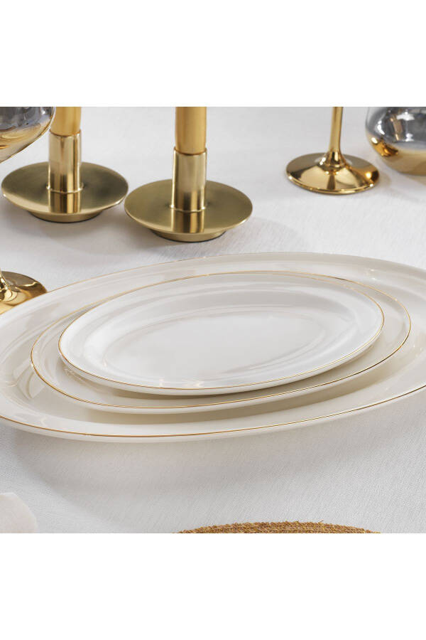 Queen Glory Bone Dinner Set 60 Pieces - Gold - 2