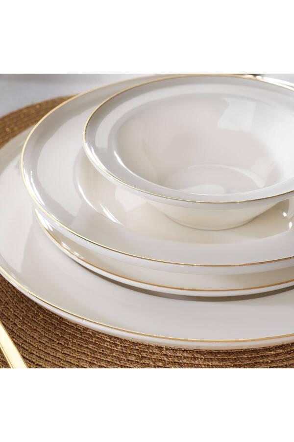 Queen Glory Bone Dinner Set 60 Pieces - Gold - 5