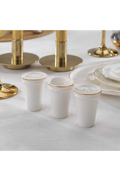 Queen Glory Bone Dinner Set 60 Pieces - Gold - 7