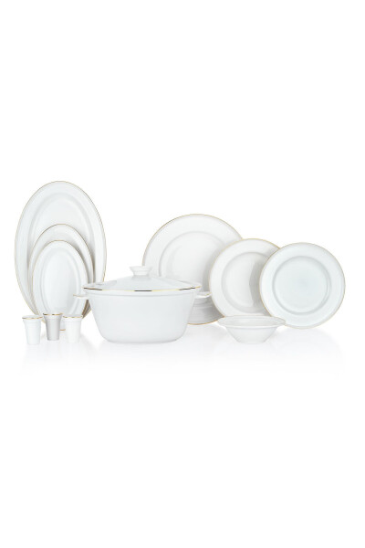 Queen Glory Bone Dinner Set 60 Pieces - Gold - 9