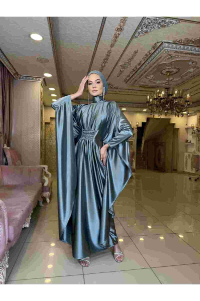 Queen modest dress - ICE GREEN - MAHİDEVRAN (1)