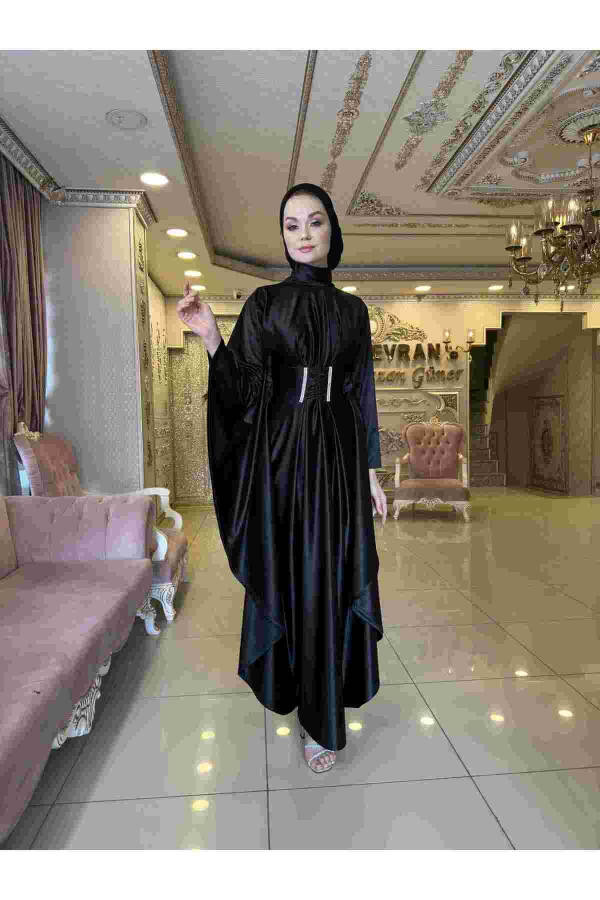 Queen modest women's dress-BLACK - 2