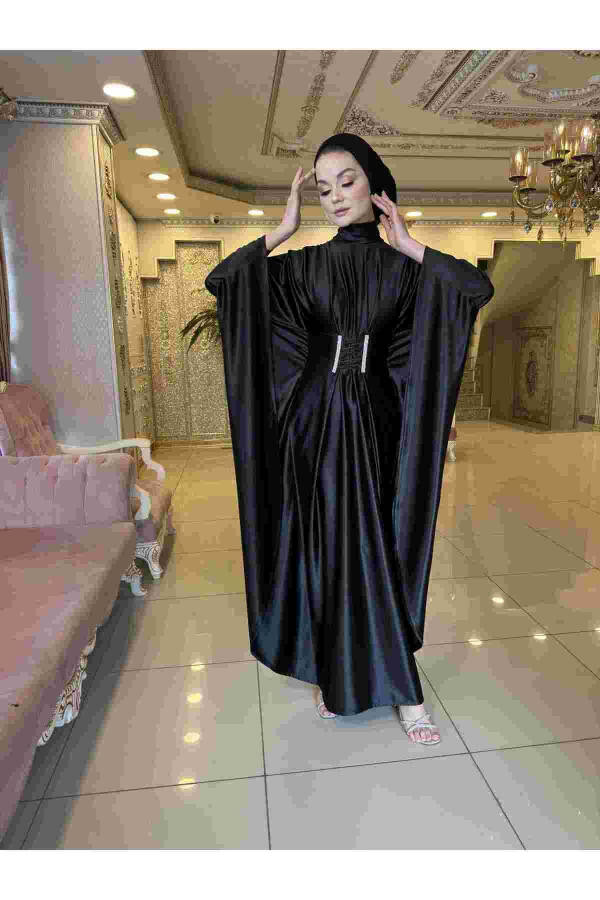 Queen modest women's dress-BLACK - 3